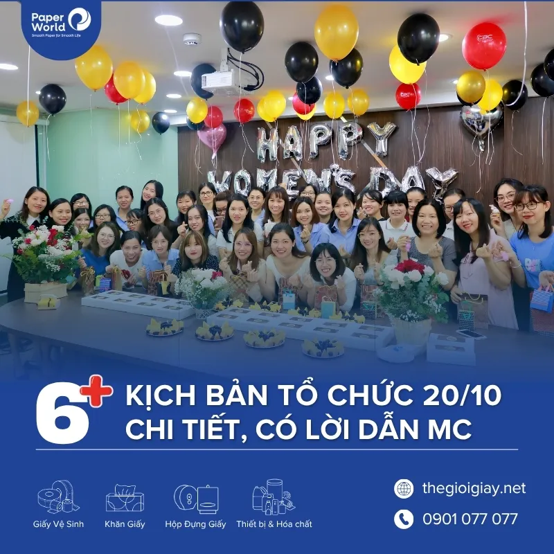 Kịch bản tổ chức 20/10 chi tiết